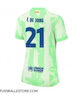 Günstige Barcelona Frenkie de Jong #21 3rd trikot Damen 2024-25 Kurzarm